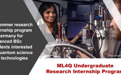 Call now open for ML4Q’s undergraduate internship program 2022