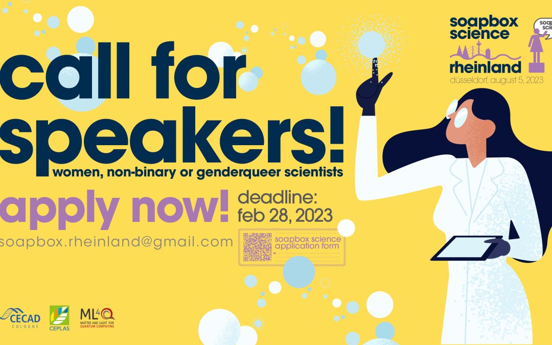 Deadline extended – Call still open for speakers at Soapbox Science Rheinland